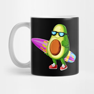 Funny Avocado Surfing Mug